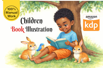 design a childrens story book illustration and covers