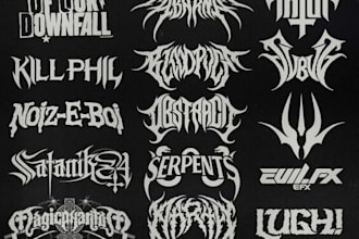 make metal, punk, pop, rock, psychedelic band logo