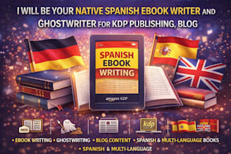 be your native spanish ebook writer and ghostwriter for KDP publishing, blog