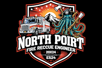 design a professional firefighter logo for your team or business