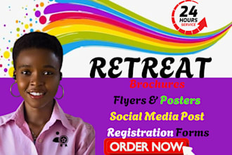 retreat logo retreat brochure retreat branding retreat ads creative in 24 hours