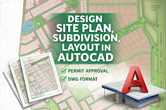 design site plan, subdivision, layout in autocad