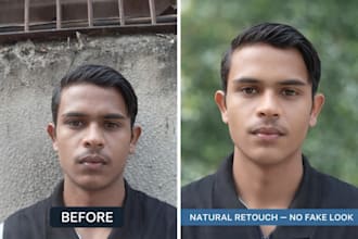 professionally retouch your photos naturally for linkedin and portraits
