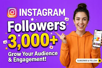 instantly get 3000 real instagram followers