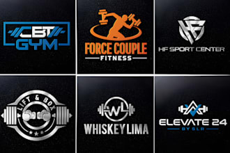 create a modern gym, fitness, and bodybuilding logo