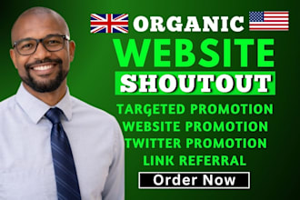 promote website shoutout share website link to USA UK ca facebook x ig audience