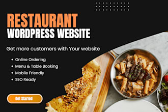 design a wordpress restaurant website with table reservation