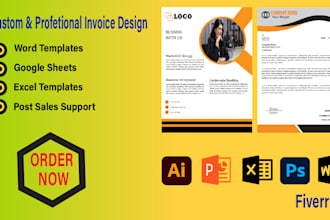 design invoices, letterheads for your business
