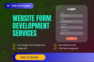 create any web form for your website