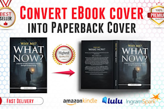 convert ebook cover in paperback and hardcover