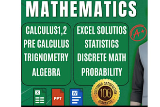 help in mathematics, statistics, programming and excel projects