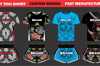 design custom muay thai, boxing and kickboxing shorts