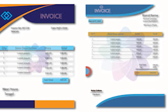 create professional custom invoice design business card stationery design