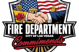 design high quality firefighter logo for your business with 24 hours