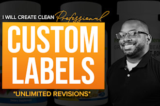 design custom product labels and realistic mockups