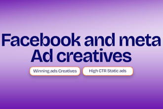 do custom ad designs for facebook, instagram, meta, and google ads