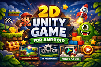 develop a 2d android game using unity
