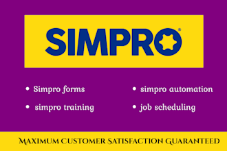 setup simpro CRM, simpro automation, simpro forms, job scheduling, invoicing