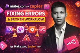 setup, fix optimize or debug your zapier zap, n8n, make automation in 1 hour