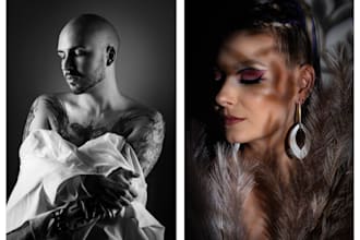 professional beauty portraits and skin retouch