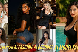 create realistic ai influencer model, ai fashion for lora, flux, comfyui