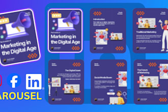 design high impact social media carousel posts for instagram and linkedin