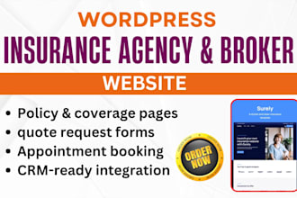 build insurance agency broker public adjuster life health home insurance website
