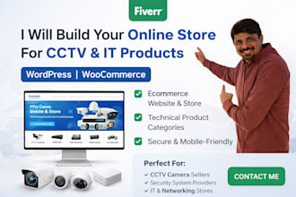 create a professional online store for cctv IT products using wordpress