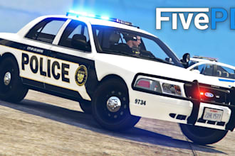 make fivepd cops lspdfr server based on qbcore nopixel inspired