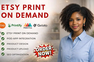 do etsy print on demand for etsy store, printful, printify, gelato, etsy pod