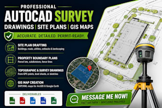 create accurate site plan, construction site plan, property boundary plan in tbc