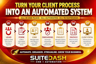 setup suitedash CRM client portal and automation