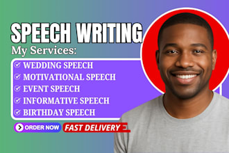 write engaging speech, informative or motivational speech for any occasion