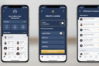 develop a fantasy sports app with teams points and ranking