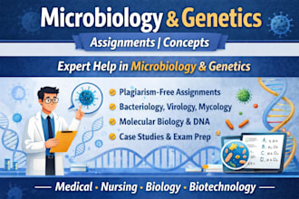 provide expert help in microbiology, psychology, genetics ,molecular biology