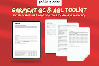 create a garment qc checklist and aql inspection template factory ready