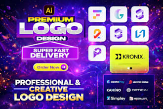 design a timeless ai tech saas logo for innovative startup software business