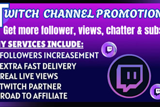 twitch promotion twitch affiliate twitch partner youtube promotion twitch views