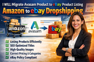 migrate avasam product to ebay product listing amazon to ebay dropshipping