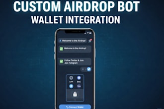 build a custom telegram airdrop bot and wallet integration