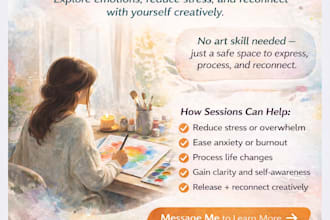 host guided expressive art sessions for emotional release