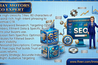 do ebay motors SEO, keywords research, listing optimization