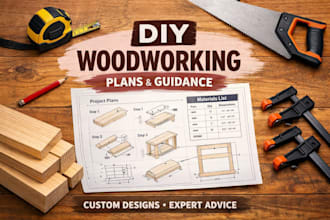 make custom DIY woodworking plans with step by step instructions and material