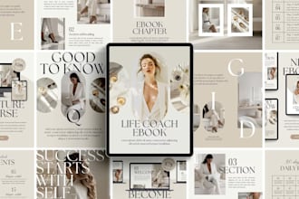 design digital product mockup, 3d ecover bundle, and online course bundle