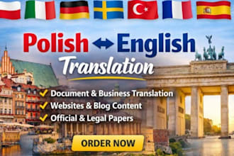 translate polish to english, english to polish files in any country
