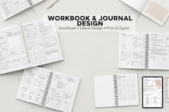 do workbook design, canva workbook design, pdf design, ebook design, workbook