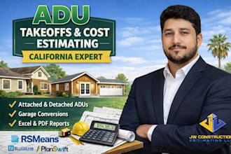 do adu material take off and estimates for california