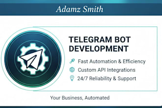 develop a custom a telegram bot for your business