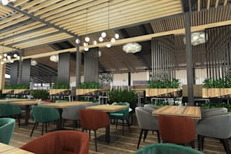 restyle restaurant interior, cafe decor, commercial, kitchen, ambiance, lounge
