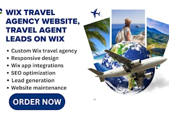 build wix travel agency website, travel agent leads on wix